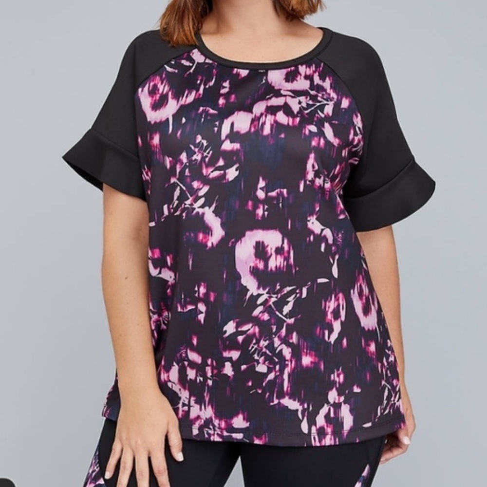 LIVI Active Plus Size Activewear Yoga Top, 18/20, 2X XXL Lane Bryant